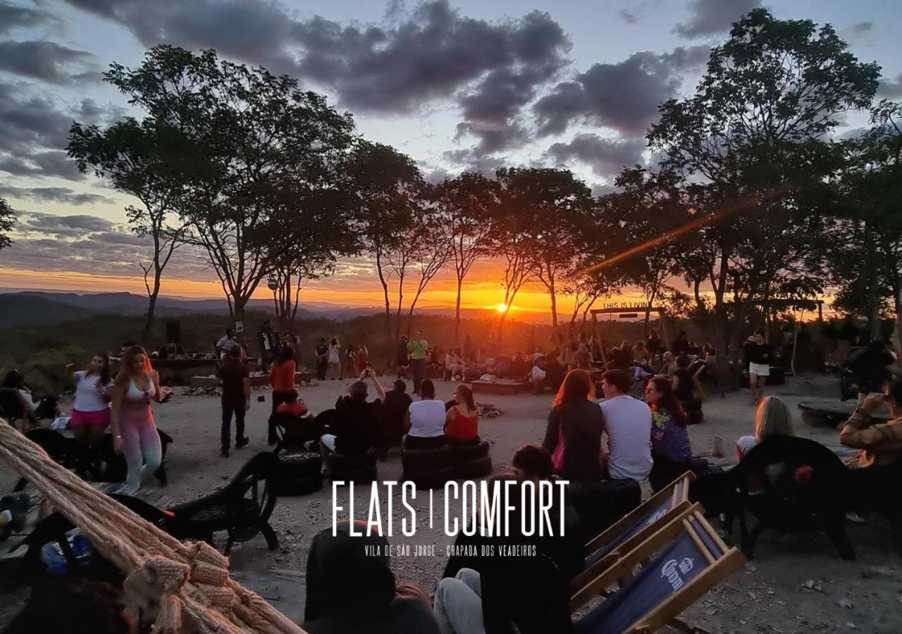 Hotel Novidade Flats Comfort Na Vila De Sao Jorge - Chapada Dos Veadeiros Exterior foto