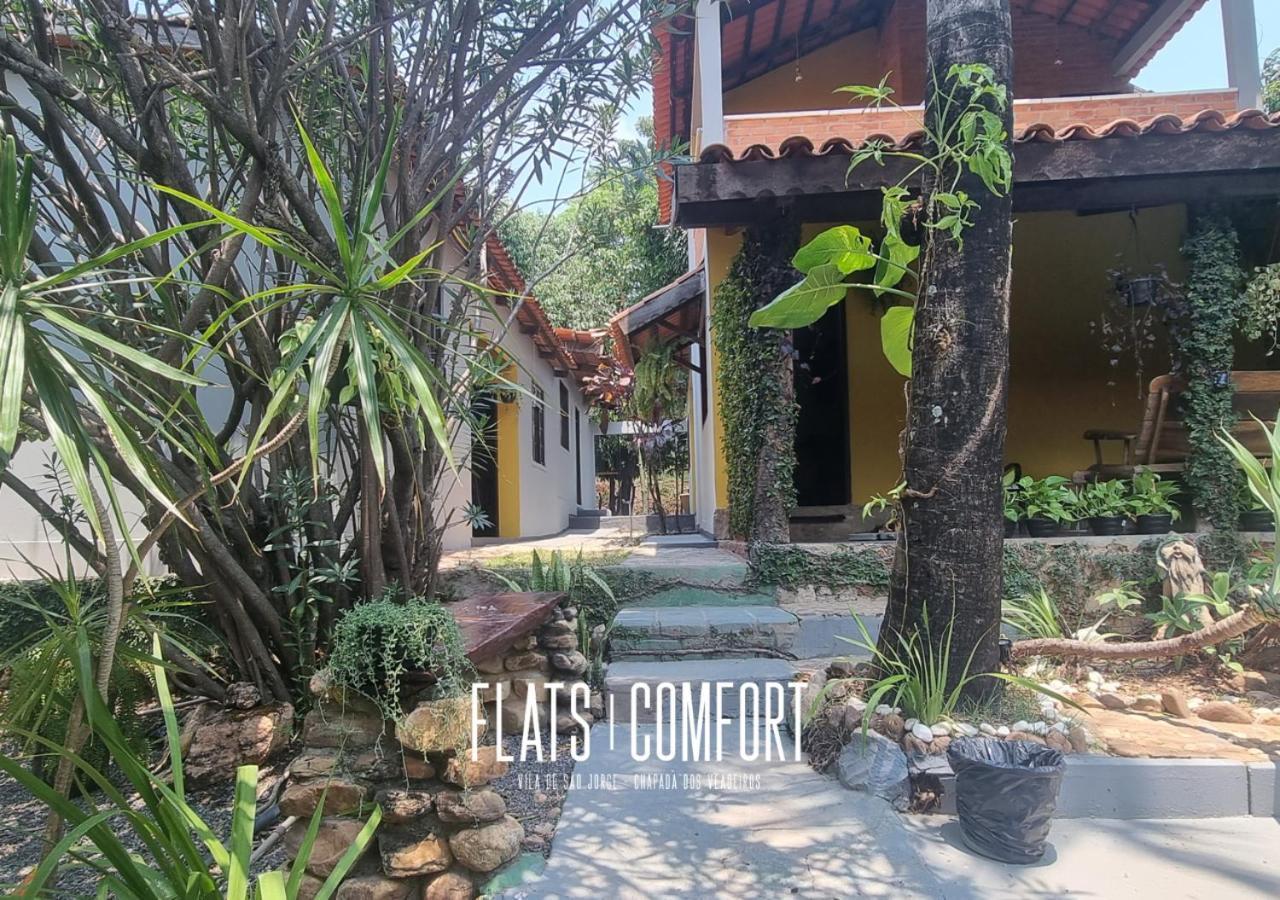 Hotel Novidade Flats Comfort Na Vila De Sao Jorge - Chapada Dos Veadeiros Exterior foto
