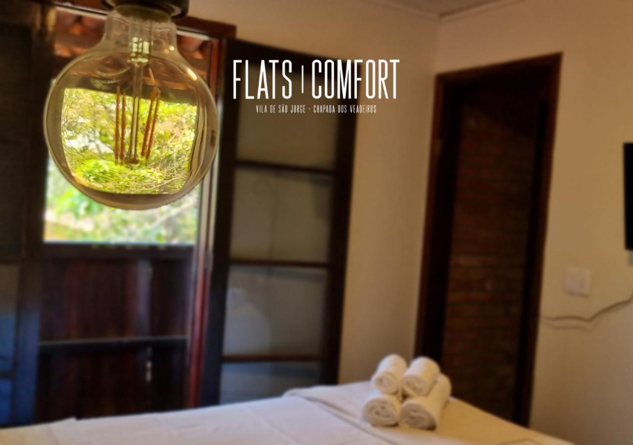 Hotel Novidade Flats Comfort Na Vila De Sao Jorge - Chapada Dos Veadeiros Exterior foto