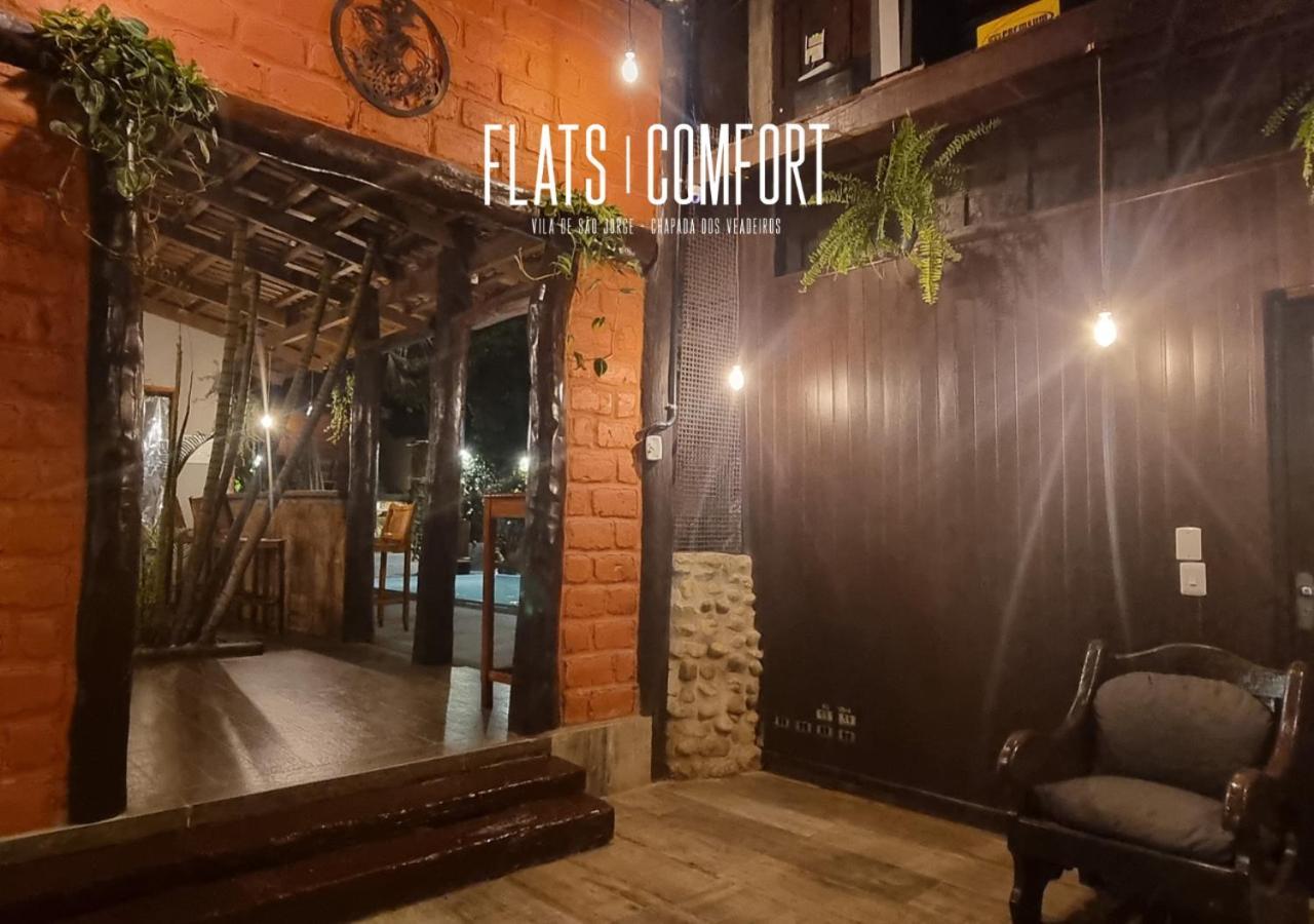Hotel Novidade Flats Comfort Na Vila De Sao Jorge - Chapada Dos Veadeiros Exterior foto