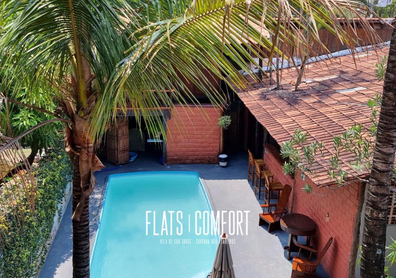 Hotel Novidade Flats Comfort Na Vila De Sao Jorge - Chapada Dos Veadeiros Exterior foto