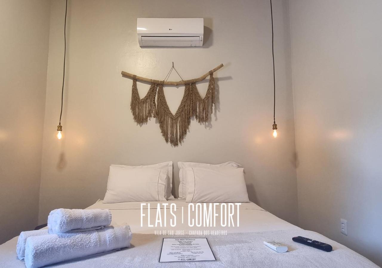 Hotel Novidade Flats Comfort Na Vila De Sao Jorge - Chapada Dos Veadeiros Exterior foto