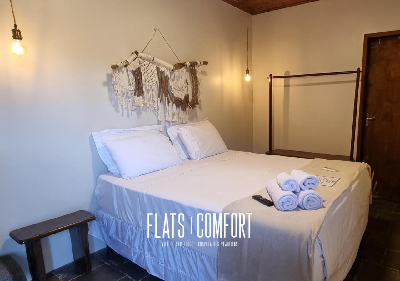 Hotel Novidade Flats Comfort Na Vila De Sao Jorge - Chapada Dos Veadeiros Exterior foto