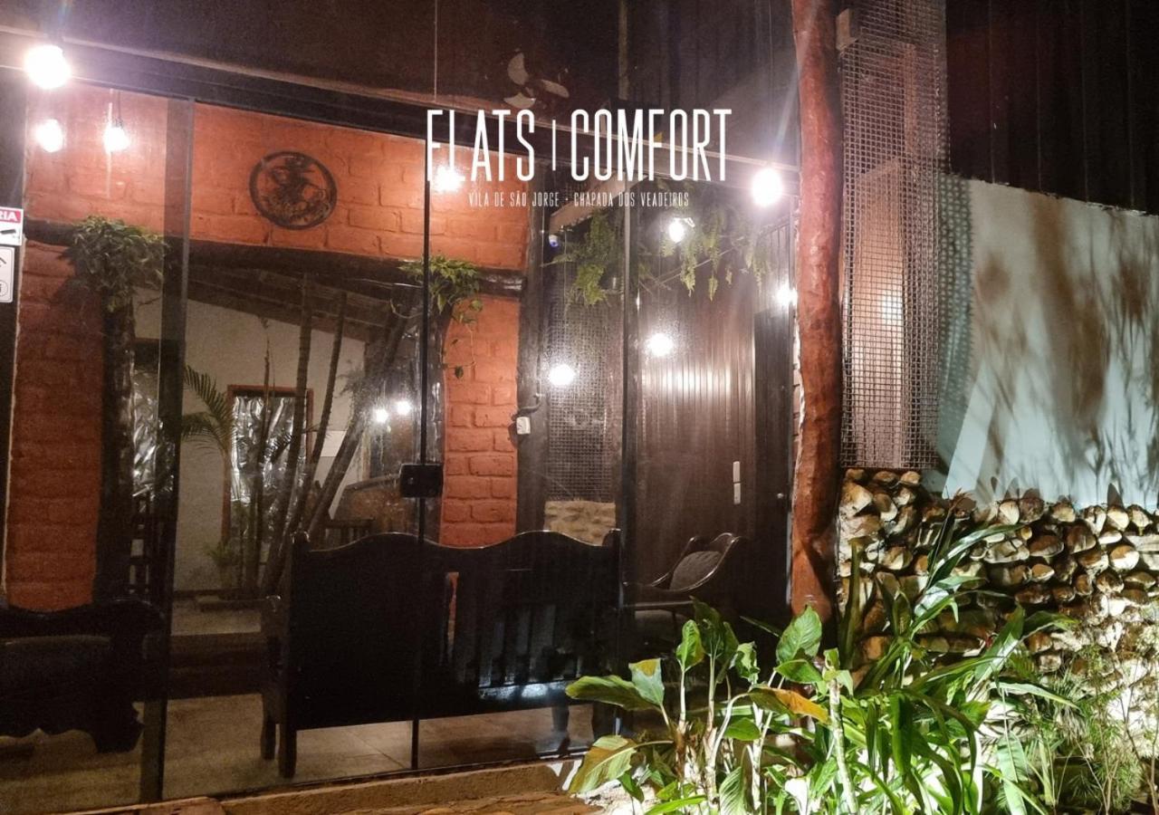 Hotel Novidade Flats Comfort Na Vila De Sao Jorge - Chapada Dos Veadeiros Exterior foto